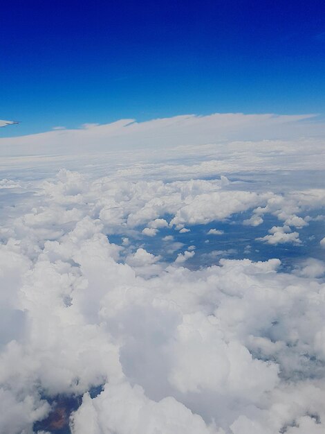 Aerial view of clouds over landscape