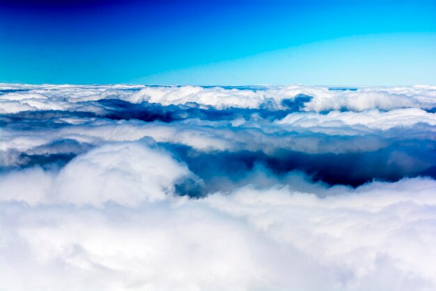 Aerial view of clouds over sea