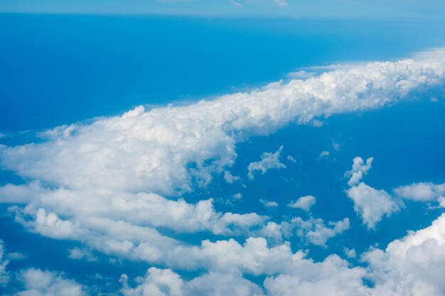 Aerial view of clouds over sea