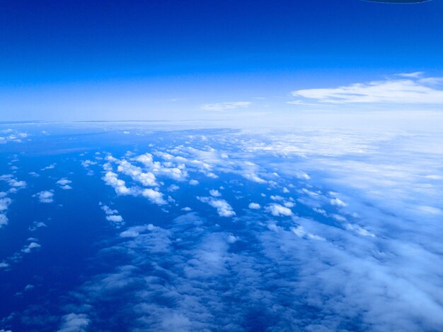 Aerial view of clouds over sea