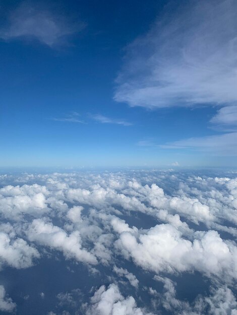 Aerial view of clouds in sky