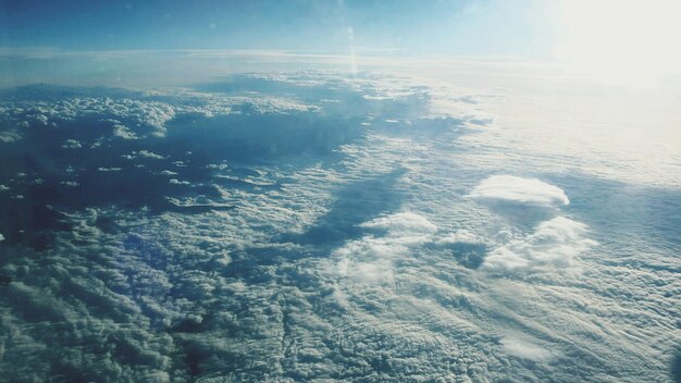 Aerial view of clouds in sky