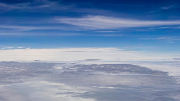 Aerial view of clouds in sky