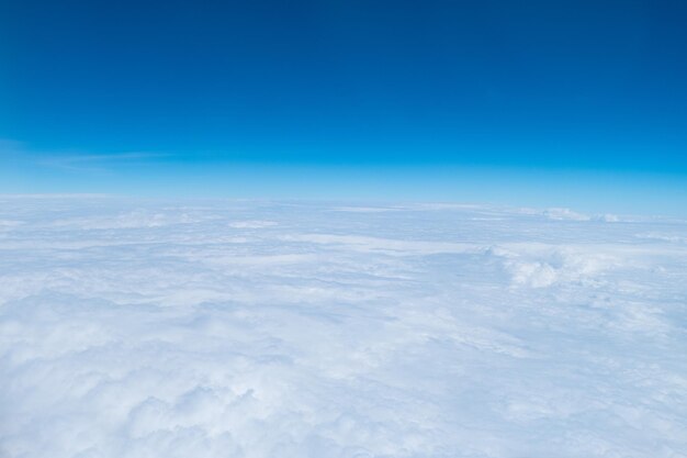 Aerial view of cloudscape against blue sky