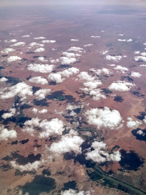 Photo aerial view of cloudscape against sky