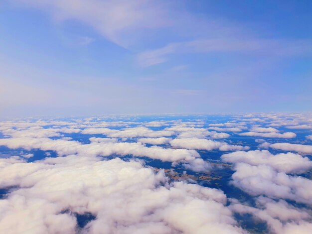 Aerial view of cloudscape against sky