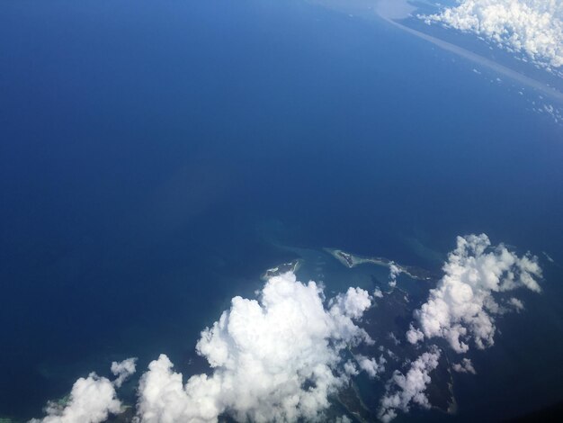 Aerial view of cloudscape