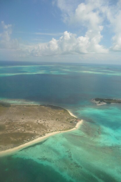 Foto vista aerea del cielo nuvoloso