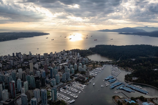 Aerial view of Coal Harbour