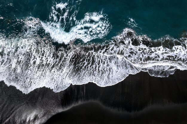 Aerial view of coastline