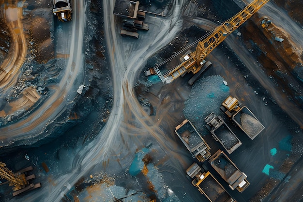 Aerial View of Construction Site