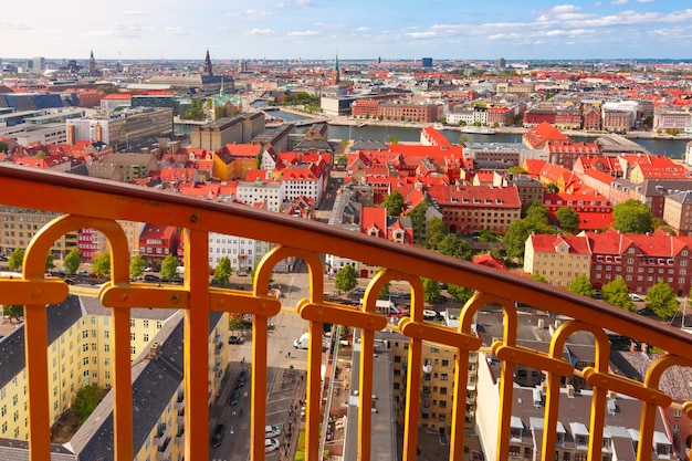 Aerial view of Copenhagen Denmark