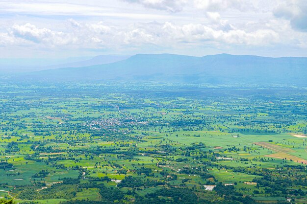 Aerial view of the countryside