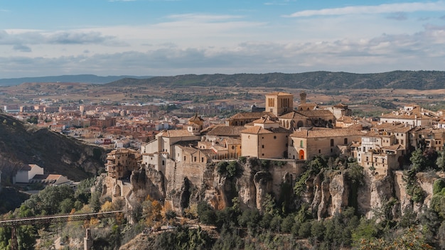 Aerial view of Cuenca, picturesque place in Spain