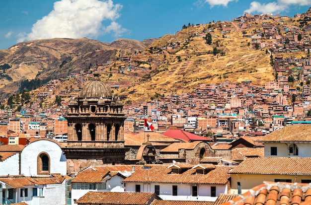 Aerial view of Cusco in Peru