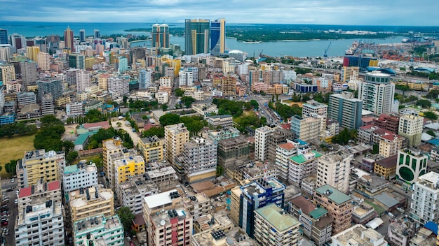 Aerial view of dar es salaam tanzania