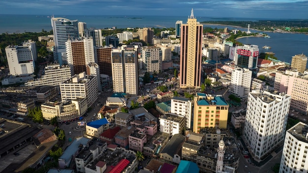 aerial view of Dar es Salaam Tanzania