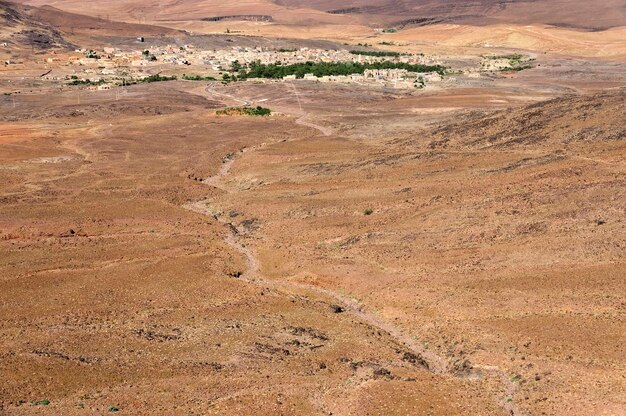 Aerial view of desert