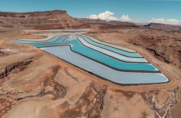 Aerial view of a desert