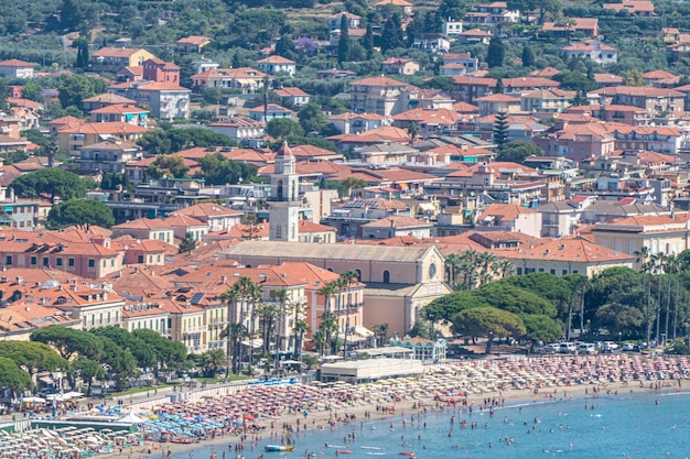 Photo aerial view of diano marina