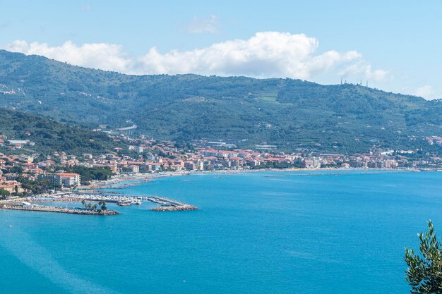 Photo aerial view of diano marina