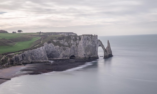 Aerial view distorts the English Channel