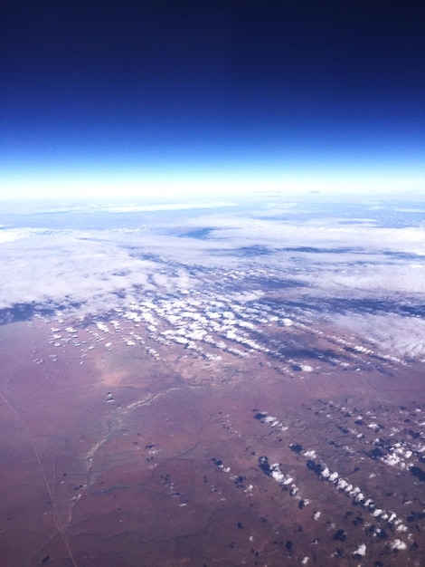 Aerial view of dramatic landscape