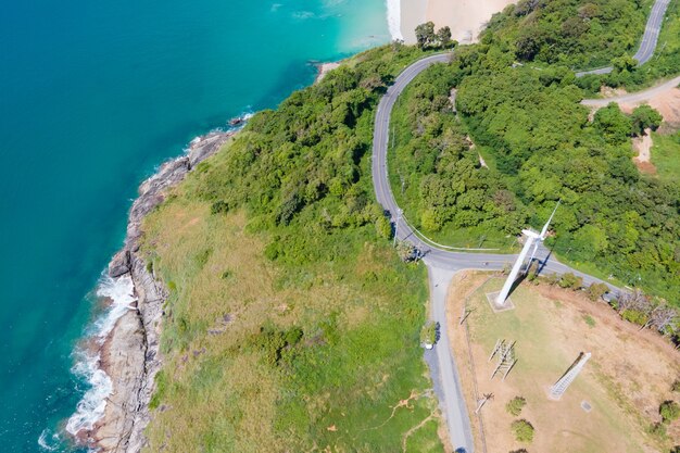 Aerial view drone of Rawai Phuket