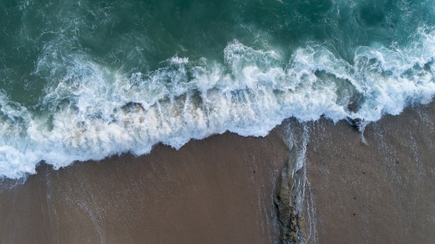 Aerial view drone shot of seascape scenic 