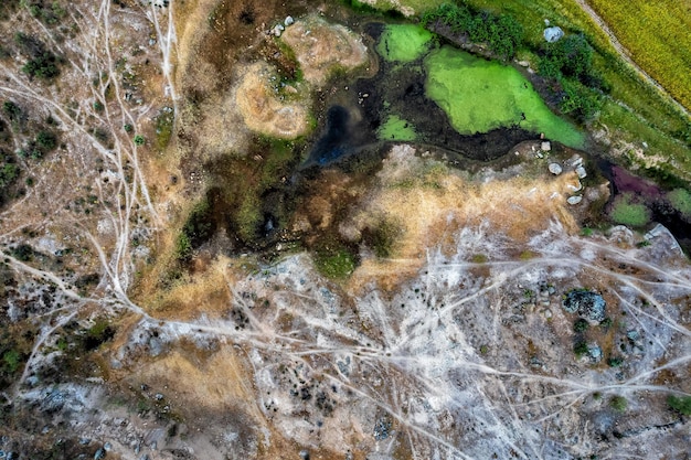 Aerial view of a field