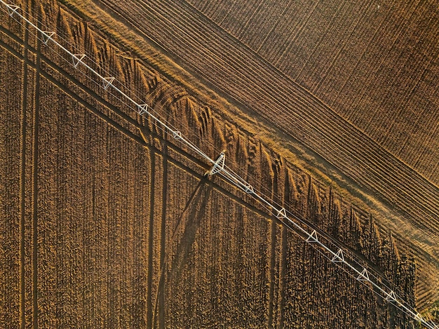 Aerial view of fields outside Rueda Valladolid