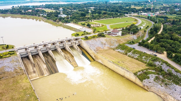 Una veduta aerea di floodgate