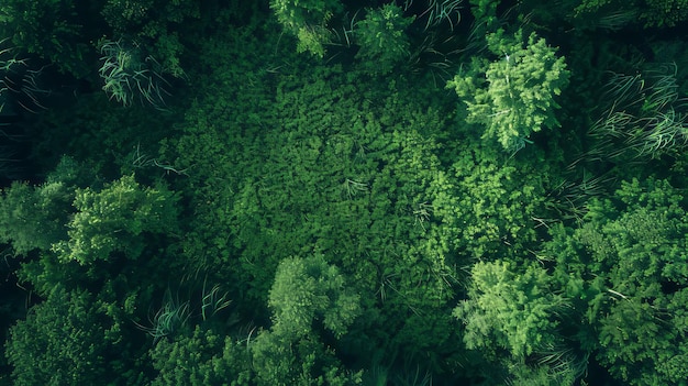 Воздушный вид лесной текстуры