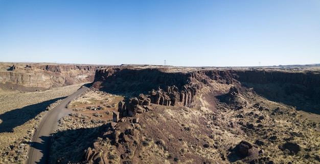 Aerial view of Frenchman Coulee in Vantage