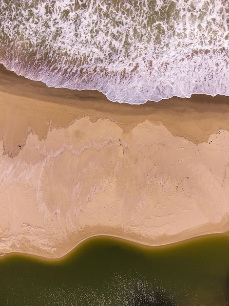 Aerial view from drone on stormy black sea and coast