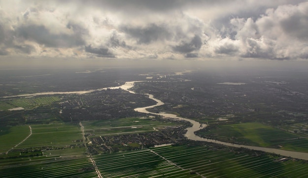 Aerial view from a plane