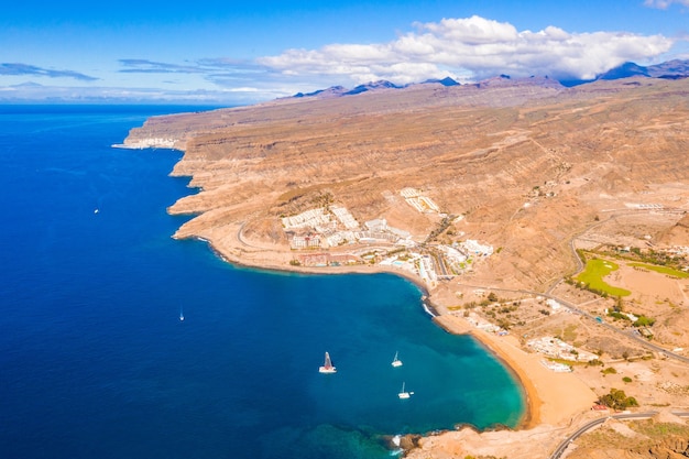 Vista aerea dell'isola di gran canaria, spain