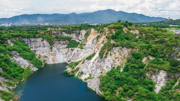 An aerial view of Grand Canyon Chonburi Thailand Landmark in Chonburi Thailand