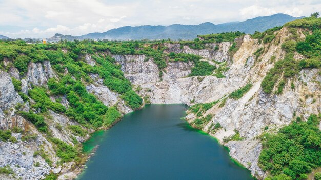 An aerial view of Grand Canyon Chonburi Thailand Landmark in Chonburi Thailand