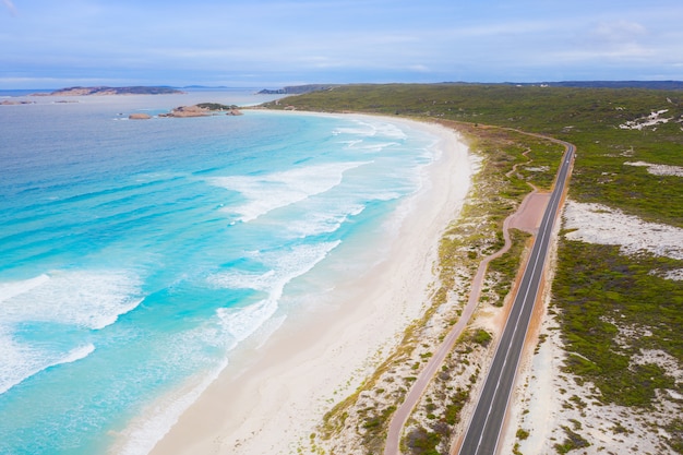 Aerial View of Great Ocean Road in Victoria, Australia 