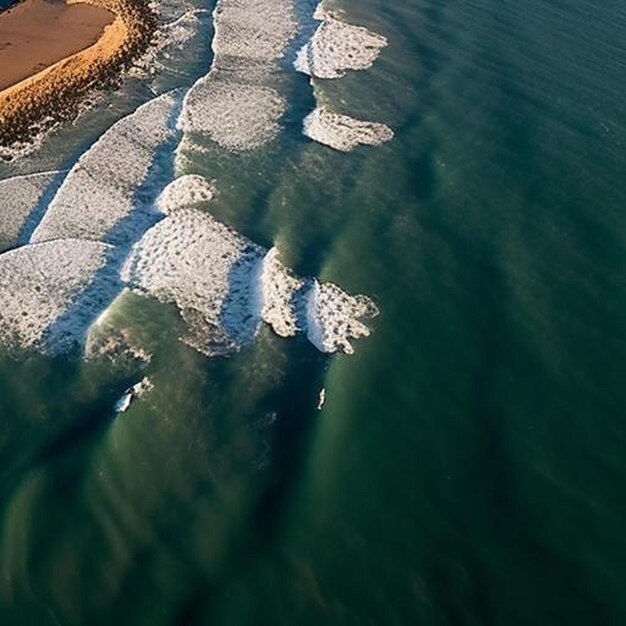 Aerial view of the harbor of imsouane