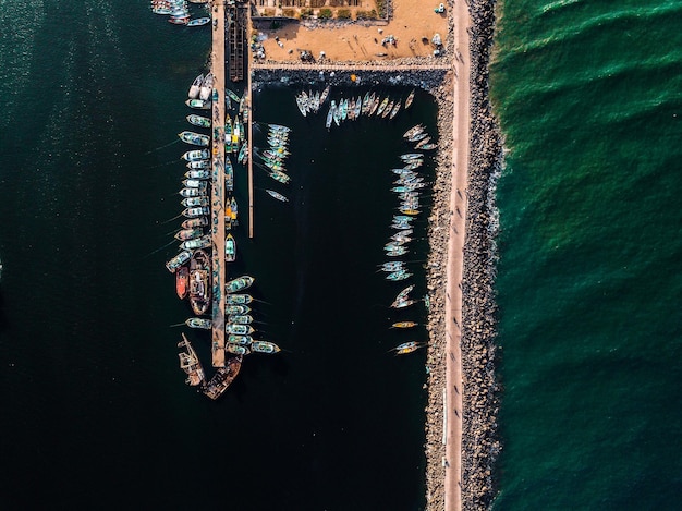 Foto vista aerea del porto