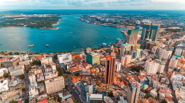 Aerial view of the haven of peace city of dar es salaam