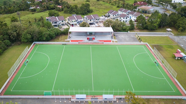 Aerial view of hockey stadium