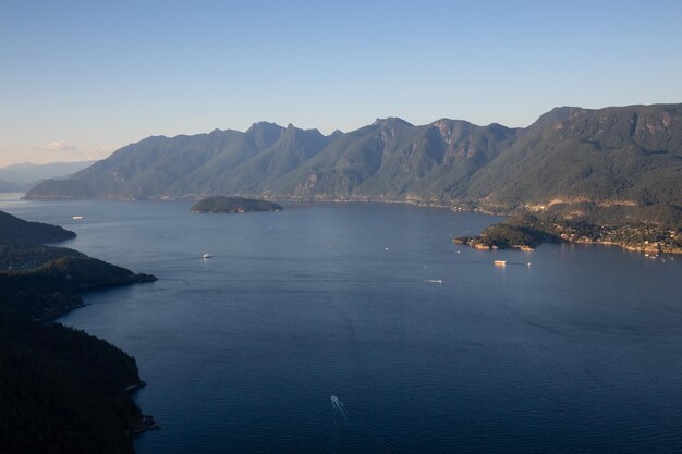Aerial view of Horseshoe Bay in Howe Sound