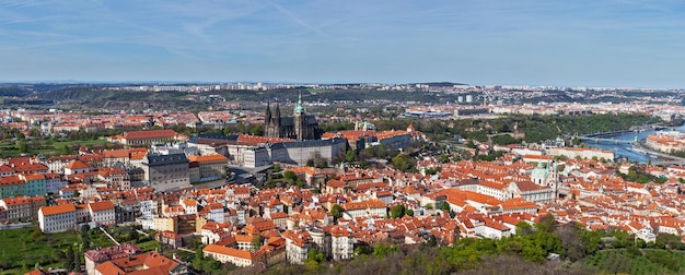 Aerial view of Hradchany the Saint Vitus St Vitt's Cathedral