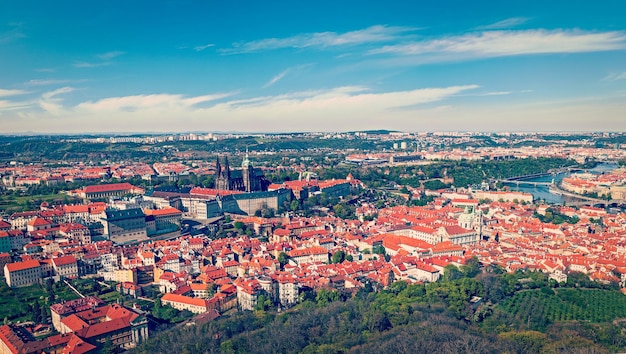 Aerial view of Hradchany the Saint Vitus St Vitt's Cathedral