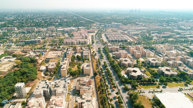 Photo aerial view of islambad capital city of pakistan
