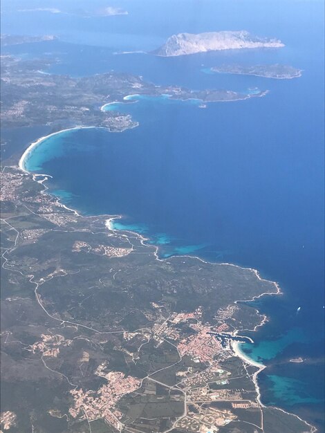 Aerial view of island