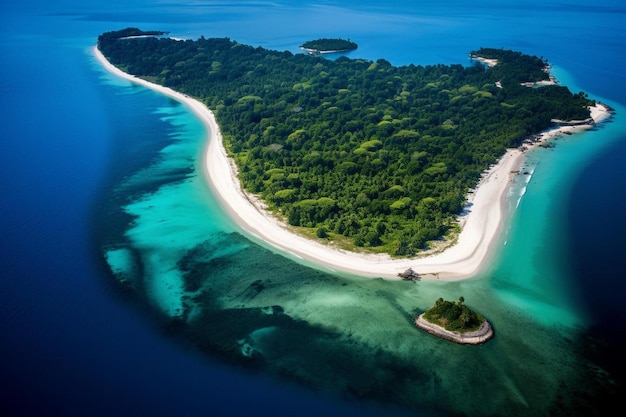 aerial view of the island